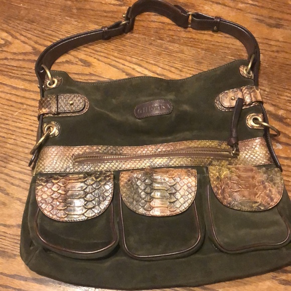 RARE Ghurka Italian leather python hobo bag - Picture 15 of 16